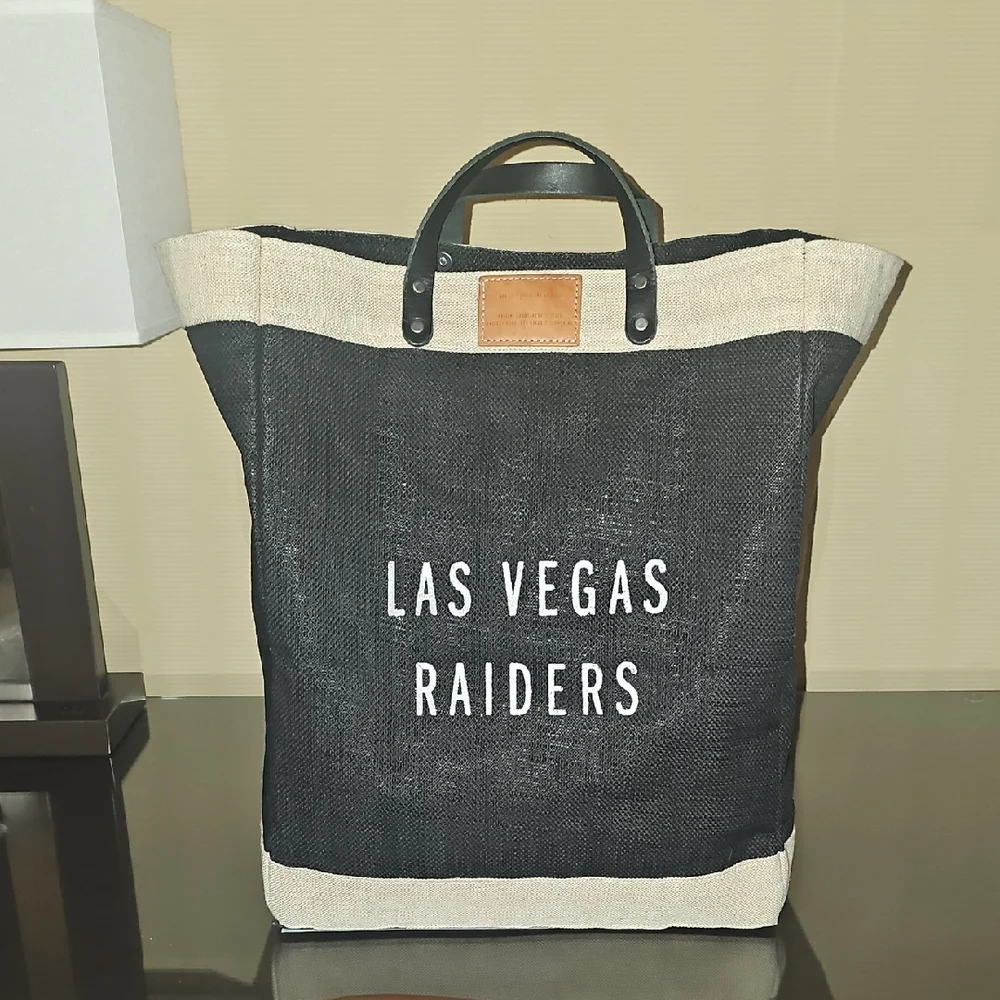 Las Vegas Raiders Black and Tan Travel Tote